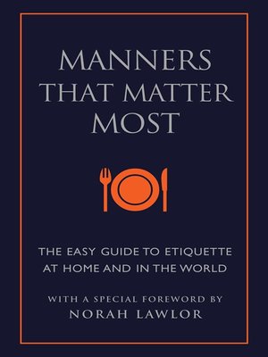 cover image of Manners That Matter Most